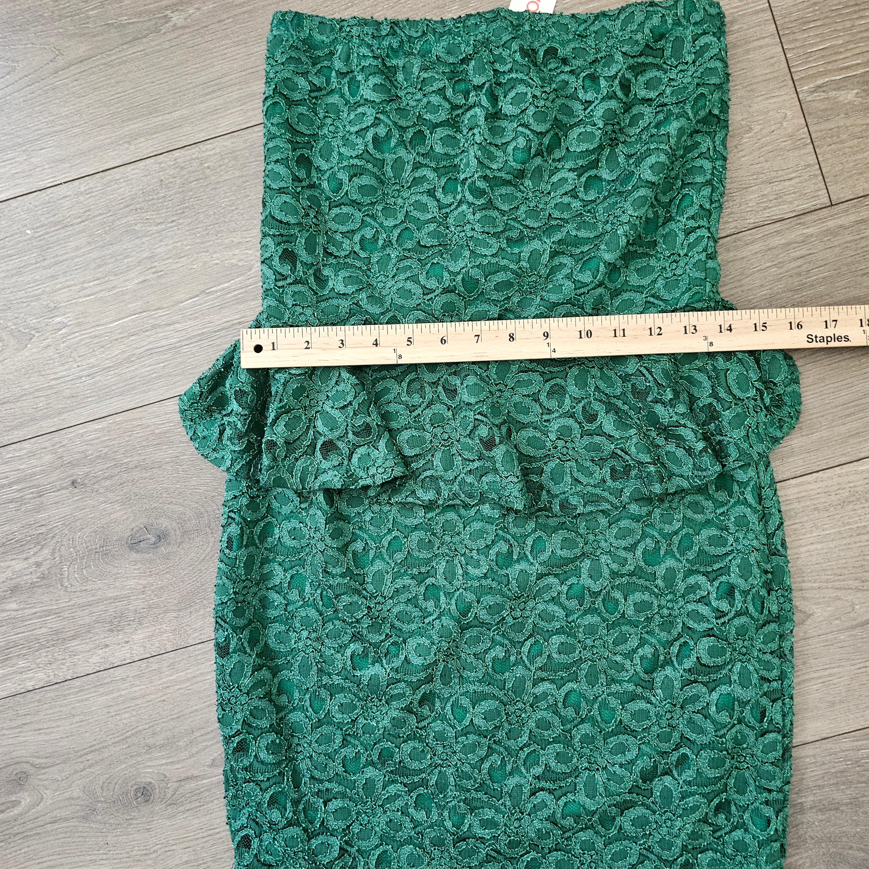 Green Flower Lace Mini Cocktail Dress