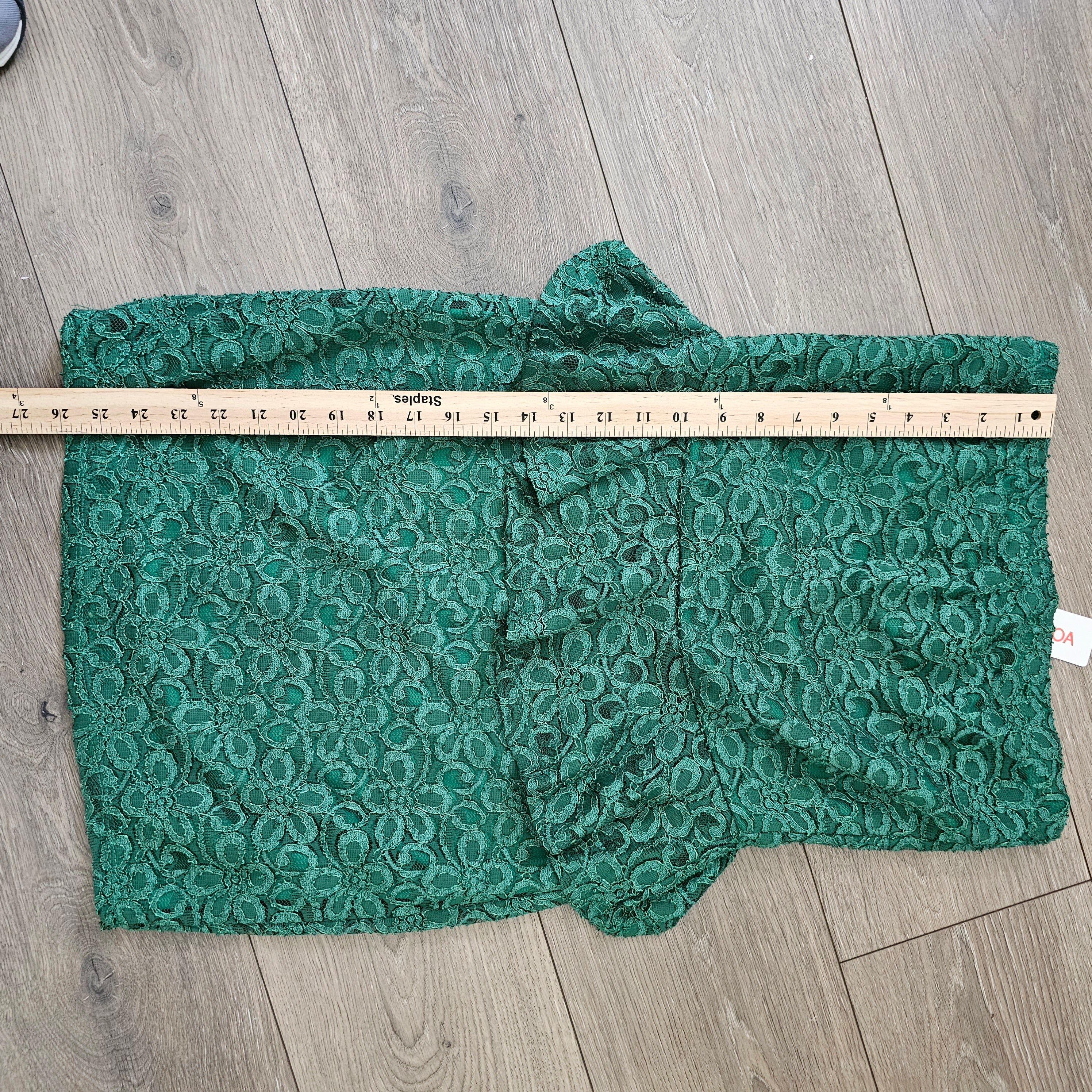 Green Flower Lace Mini Cocktail Dress