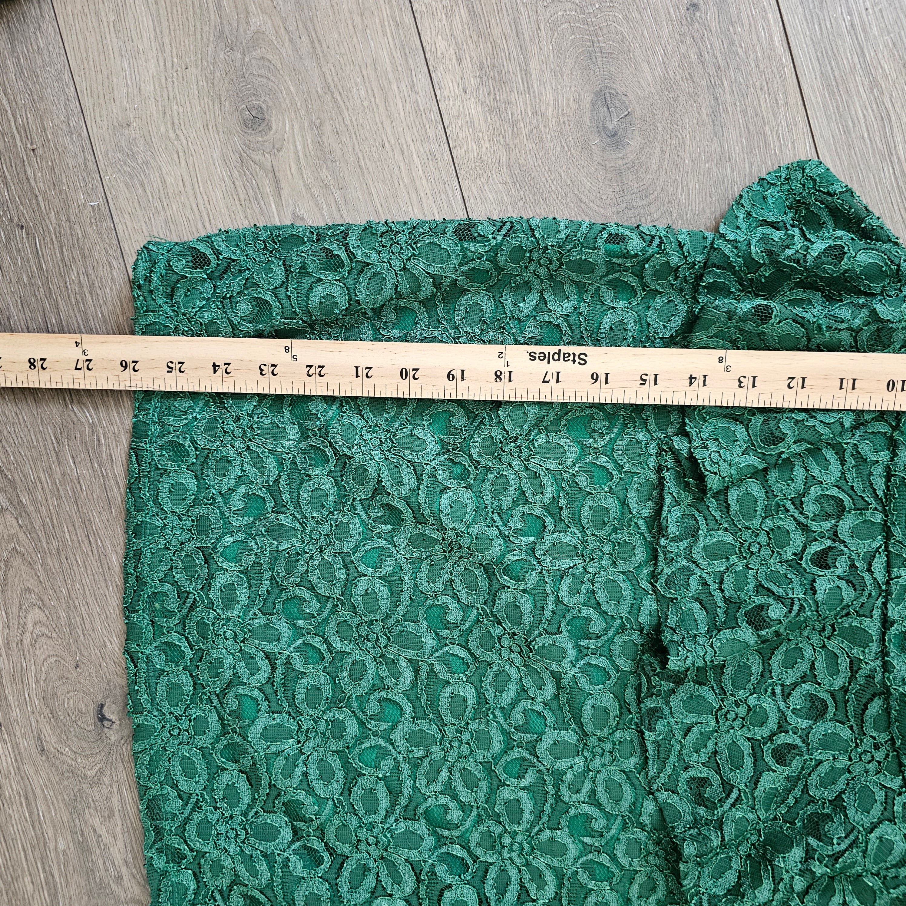 Green Flower Lace Mini Cocktail Dress