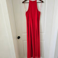 Red Floor Length Express Halter Top Dress