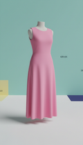 Bubblegum Pink Midi Dress